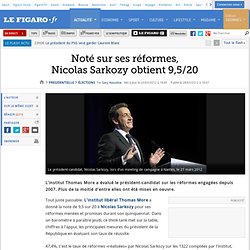 Noté sur ses réformes, Nicolas Sarkozy obtient 9,5/20