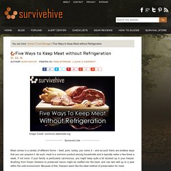 Five Ways to Keep Meat without Refrigeration - Survivehive