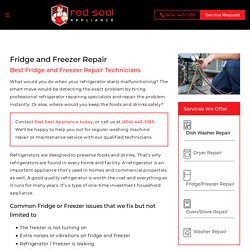 Fridge and refrigeration Repair North Vancouver - Red Seal Appliance