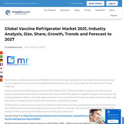 Global Vaccine Refrigerator Market 2021, Industry Analysis, Size, Share, Growth, Trends and Forecast to 2027