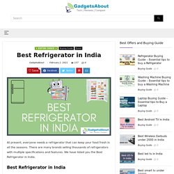 Best Refrigerator in India for 2021