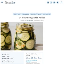 24-Hour Refrigerator Pickles Recipe