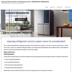 Samsung Refrigerator Service Repair Center in Secunderabad
