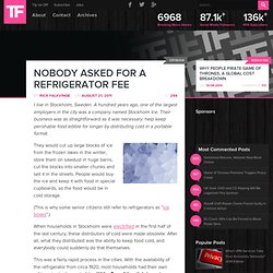 nobody asked for a refrigerator fee