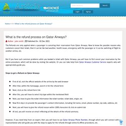 What is the refund process on Qatar Airways?