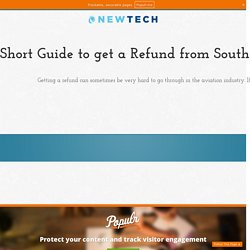 Short Guide to get a Refund from Southwest Airlines