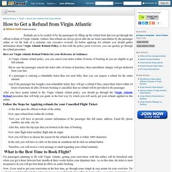 How to Get a Refund from Virgin Atlantic by William Smith