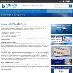 Used Medical Equipment for Sale from Atlantis Worldwide