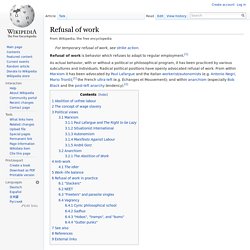 Refusal of work