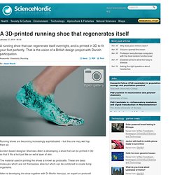 A 3D-printed running shoe that regenerates itself