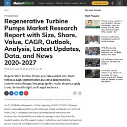 Regenerative Turbine Pumps Market Research Report with Size, Share, Value, CAGR, Outlook, Analysis, Latest Updates, Data, and News 2020-2027