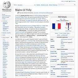 Régime de Vichy 1940-1944