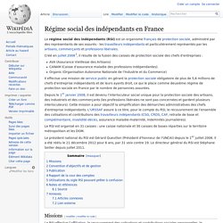 Régime social des indépendants en France