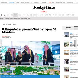 Gulf region to turn green with Saudi plan to plant 50 billion trees