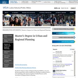 Master's Degree in Urban and Regional Planning