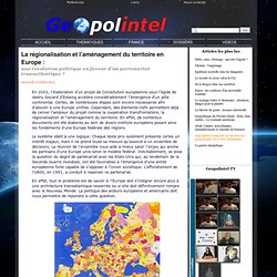 La régionalisation et l'aménagement du territoire en Europe :