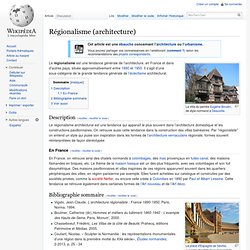 Régionalisme (architecture)