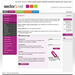 Register and upload your CV for jobs and careers on Sector1.net
