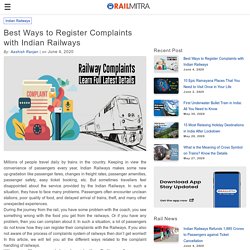 Best Ways to Register Complaints with Indian Railways