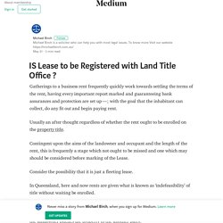 Advice By Conveyancing Solicitor Sydney - Lease Registration with Land Title Office