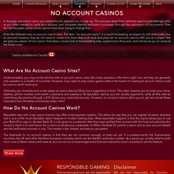 Play Casinos Without Registering