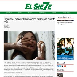 Registradas más de 500 violaciones en Chiapas, durante 2016