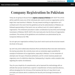 Company Registration In Pakistan – Hamza and Hamza Law Associates