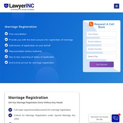 Marriage Registration Lawyer, Online Marriage Certifiacte Procedure India