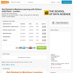 Get Started in Machine Learning with Python... Registration, London