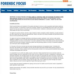 Computer Forensics - Registration Agreement Terms