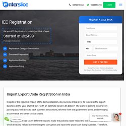 Import Export Code, IEC Registration Online, DGFT Certificate-Enterslice