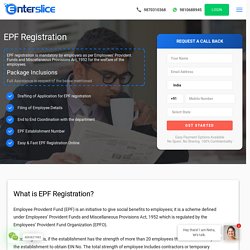 Get EPF Registration through Enterslice