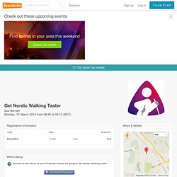 Get Nordic Walking Taster Registration, Peterborough