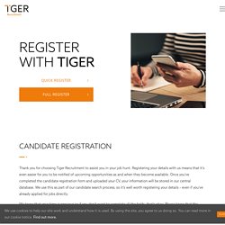 Candidate registration - Tiger Recruitment