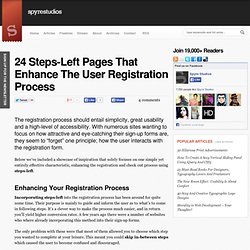 24 Steps-Left Pages That Enhance The User Registration Process