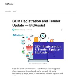 GEM Registration and Tender Update — BidAssist