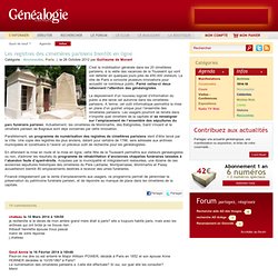 Les registres des cimetières parisiens bientôt en ligne