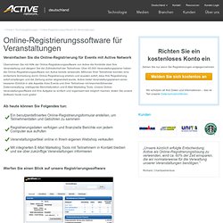 Online event registrierung, online anmeldung software