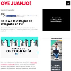 De la A a la Z: Reglas de Ortografía en PDF