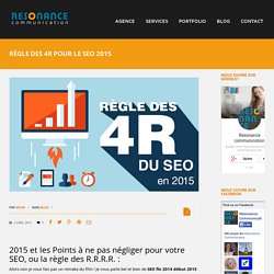 Règle des 4R pour le SEO 2015 - Résonance communication