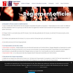 Règlement officiel - Ligue Française d'Improvisation - LIFI