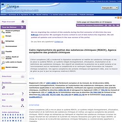 Cadre réglementaire de gestion des substances chimiques (REACH), Agence européenne des produits chimiques