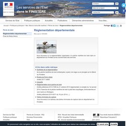 Réglementation départementale / Pêche de loisir / Mer, littoral et sécurité maritime / Politiques publiques / Accueil