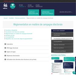Portail Wallonie : Règlementation en matière de campagne électorale