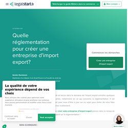 Réglementation d'une entreprise d'import export