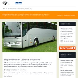 Réglementation européenne transport en autocar