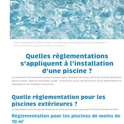 Réglementation piscine - quelles obligations pour ma piscine ?