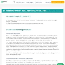 La réglementation de la restauration rapide