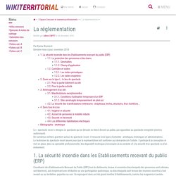 La réglementation (vitrine.Métiers du spectacle - La réglementation) - XWiki