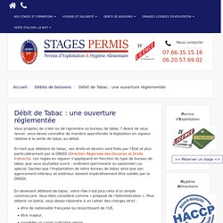 réglementation sur la vente de tabac pour les débits de tabac